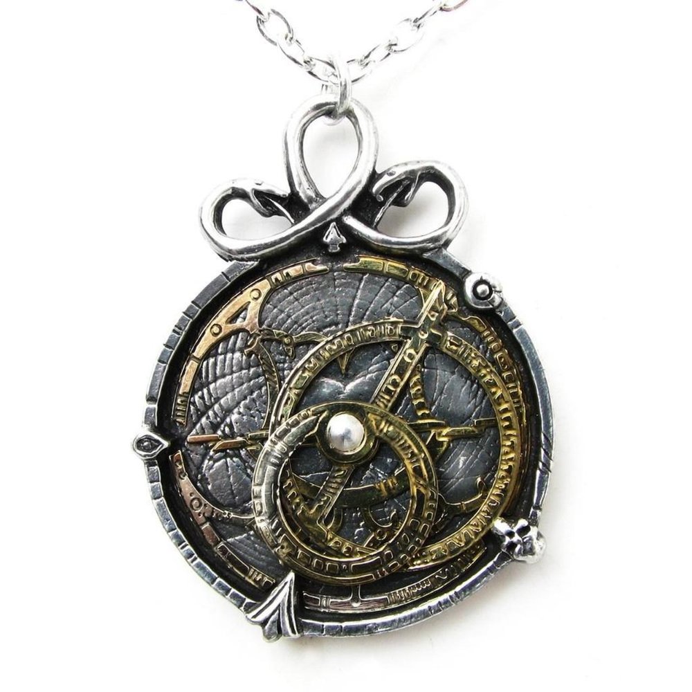 Alchemy 1977 Rotating Dial Frame Steampunk Anguistralobe Pendant Necklace